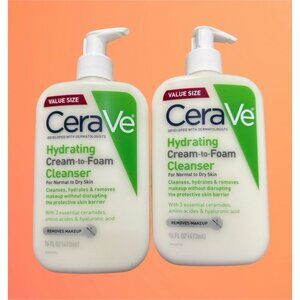 CeraVe Hydrating Facial Cleanser 16 per bottle lot of 2 bottles